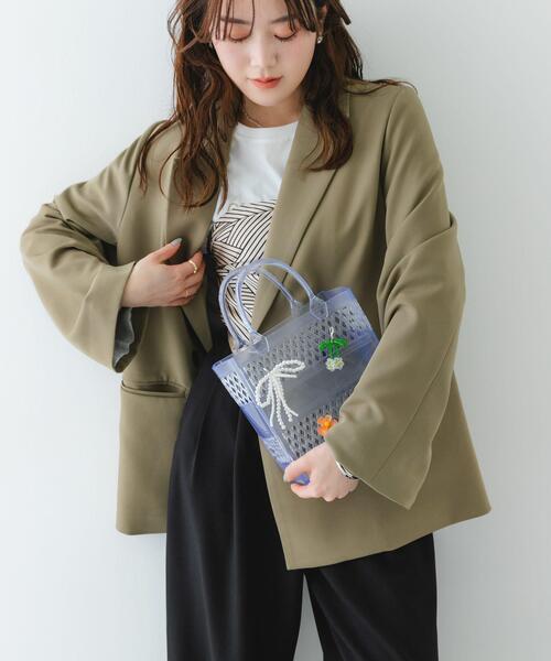 RODE SKO（ロデスコ）の「チャームセットジェリーバッグ（ハンドバッグ・レディース・クリア/ライトブルー/ブラック・ONE）」の21枚目の写真