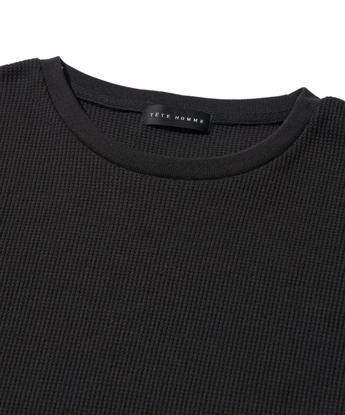 TETE HOMME(テットオム)の「展開店舗限定 サーマル クルーネックショートスリーブTシャツ(Tシャツ/カットソー・メンズ・ホワイト/ネイビー/ブラック・MEDIUM/LARGE/X-LARGE)」の7枚目の写真