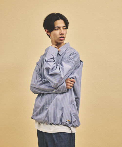 ビッグシルエット タイプライター スピンドルレギュラーカラーシャツ