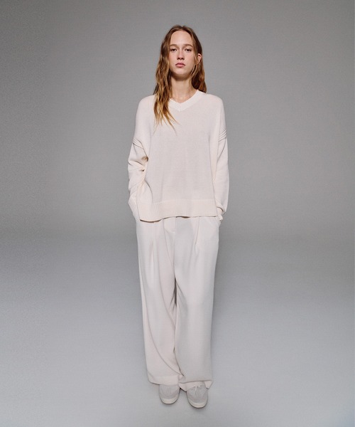 ARMANI EXCHANGE(アルマーニエクスチェンジ)の「【A|X アルマーニ エクスチェンジ】<オンライン限定>WE バックメッシュ Vネックコットンニットプルオーバー(ニット/セーター・レディース・ホワイト・MEDIUM/SMALL/X-SMALL/LARGE)」の5枚目の写真