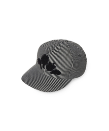 ANONIMO-A（アノーニモ）の「Flower Boucle embroidered Hickory Cap- B/W（キャップ）」