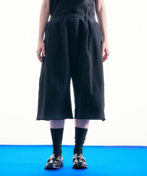 selle glant（セレグランテ）の「HEAVY WEIGHT DESIGN SWEAT HALF PANTS/ヘビーウェイトデザインスウェットハーフパンツ（スウェットパンツ・メンズ・ダークブラウン/ブラック/杢グレー・LARGE/MEDIUM/SMALL）」の4枚目の写真