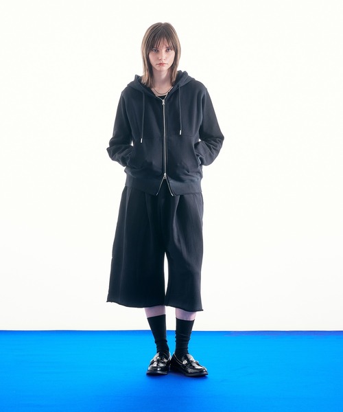 selle glant（セレグランテ）の「HEAVY WEIGHT DESIGN SWEAT HALF PANTS/ヘビーウェイトデザインスウェットハーフパンツ（スウェットパンツ・メンズ・ダークブラウン/ブラック/杢グレー・LARGE/MEDIUM/SMALL）」の10枚目の写真