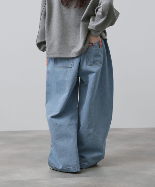 NAVY(ネイビー)の「【NAVY】11ozコットンデニム イージーバルーンワイドパンツ(デニムパンツ・レディース・ブルー/グレー/ライトブルー・M/L)」の6枚目の写真