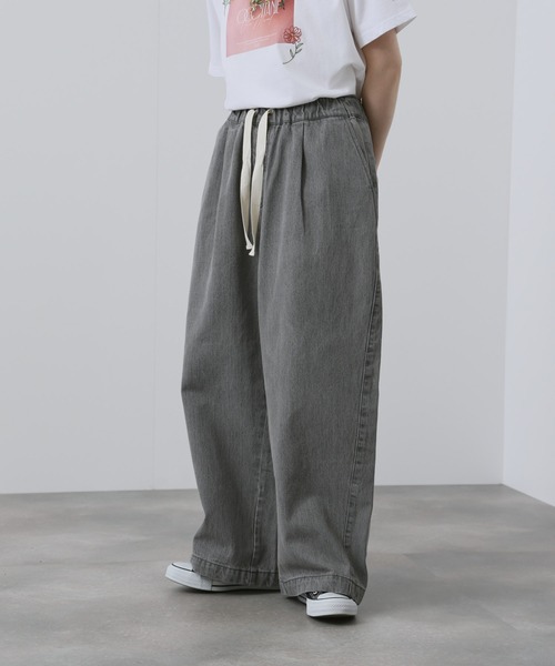 NAVY(ネイビー)の「【NAVY】11ozコットンデニム イージーバルーンワイドパンツ(デニムパンツ・レディース・ブルー/グレー/ライトブルー・M/L)」の10枚目の写真
