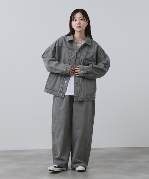 NAVY(ネイビー)の「【NAVY】11ozコットンデニム イージーバルーンワイドパンツ(デニムパンツ・レディース・ブルー/グレー/ライトブルー・M/L)」の12枚目の写真