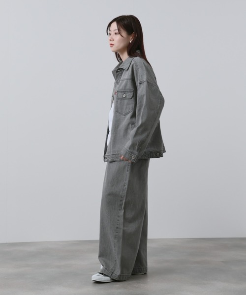 NAVY(ネイビー)の「【NAVY】11ozコットンデニム イージーバルーンワイドパンツ(デニムパンツ・レディース・ブルー/グレー/ライトブルー・M/L)」の13枚目の写真