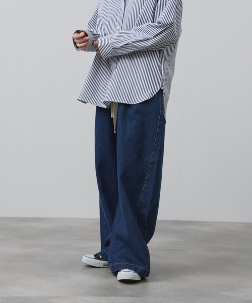 NAVY(ネイビー)の「【NAVY】11ozコットンデニム イージーバルーンワイドパンツ(デニムパンツ・レディース・ブルー/グレー/ライトブルー・M/L)」の16枚目の写真
