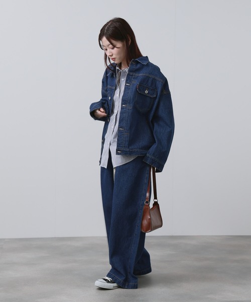 NAVY(ネイビー)の「【NAVY】11ozコットンデニム イージーバルーンワイドパンツ(デニムパンツ・レディース・ブルー/グレー/ライトブルー・M/L)」の17枚目の写真