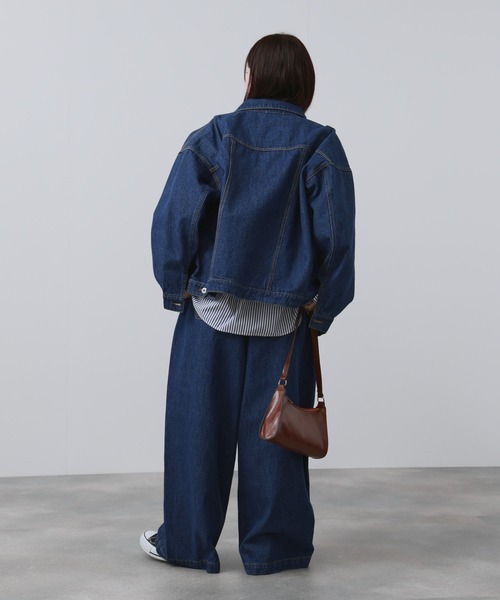 NAVY(ネイビー)の「【NAVY】11ozコットンデニム イージーバルーンワイドパンツ(デニムパンツ・レディース・ブルー/グレー/ライトブルー・M/L)」の18枚目の写真