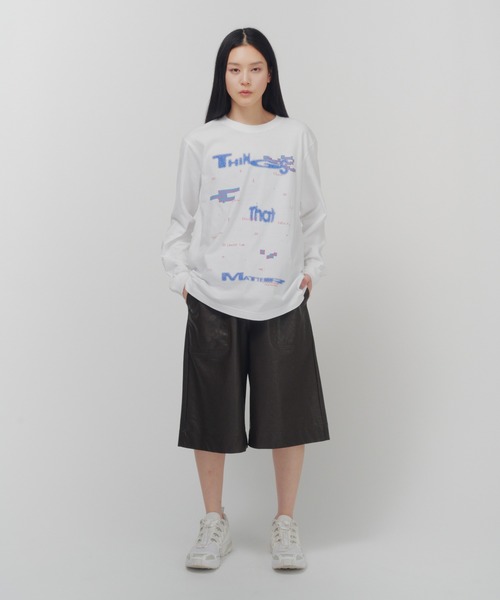 THINGS THAT MATTER（シングス ザット マター）の「CHAOS PRINT LONG T-SHIRT  / カオス プリント ロングTシャツ / ZOZOTOWN限定商品（Tシャツ/カットソー・レディース・ホワイト×ブルー/ホワイト×グリーン・FREE）」の13枚目の写真