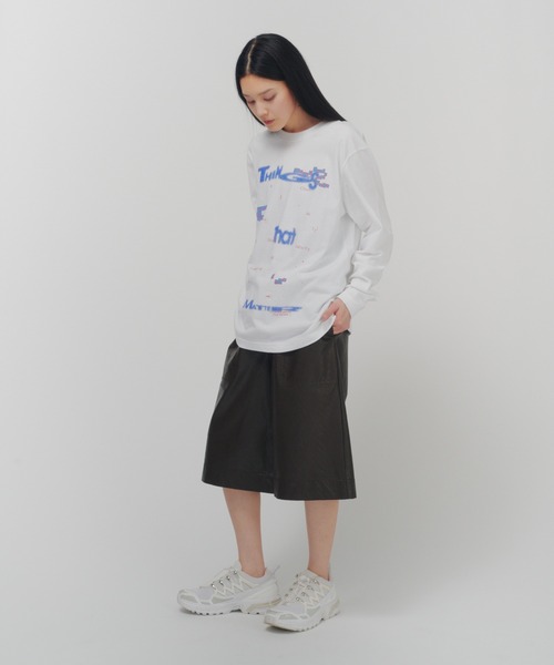 THINGS THAT MATTER（シングス ザット マター）の「CHAOS PRINT LONG T-SHIRT  / カオス プリント ロングTシャツ / ZOZOTOWN限定商品（Tシャツ/カットソー・レディース・ホワイト×ブルー/ホワイト×グリーン・FREE）」の14枚目の写真