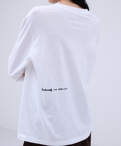THINGS THAT MATTER（シングス ザット マター）の「CHAOS PRINT LONG T-SHIRT  / カオス プリント ロングTシャツ / ZOZOTOWN限定商品（Tシャツ/カットソー・レディース・ホワイト×ブルー/ホワイト×グリーン・FREE）」の7枚目の写真