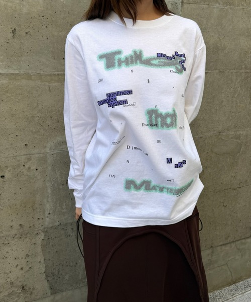 THINGS THAT MATTER(シングス ザット マター)の「CHAOS PRINT LONG T-SHIRT / カオス プリント ロングTシャツ / ZOZOTOWN限定商品(Tシャツ/カットソー・レディース・ホワイト×ブルー/ホワイト×グリーン・FREE)」の20枚目の写真