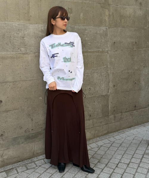 THINGS THAT MATTER(シングス ザット マター)の「CHAOS PRINT LONG T-SHIRT / カオス プリント ロングTシャツ / ZOZOTOWN限定商品(Tシャツ/カットソー・レディース・ホワイト×ブルー/ホワイト×グリーン・FREE)」の21枚目の写真