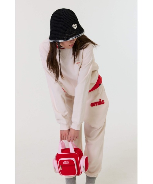 EMIS(イミス)の「NYLON COLOR-BLOCK TOTE BAG(トートバッグ・レディース・レッド/ブラウン/ベージュ/チャコール・FREE)」の4枚目の写真