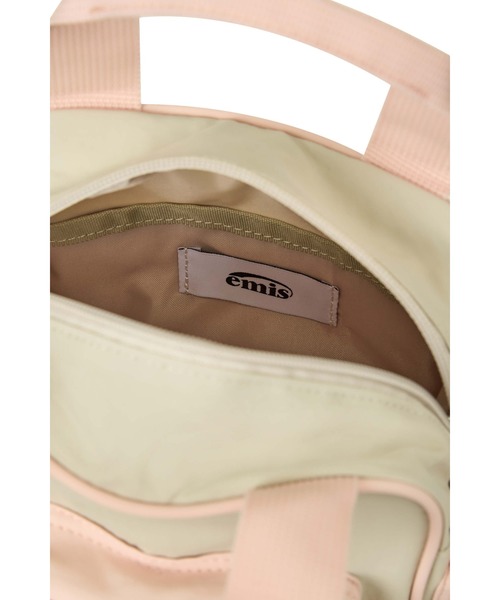 EMIS(イミス)の「NYLON COLOR-BLOCK TOTE BAG(トートバッグ・レディース・レッド/ブラウン/ベージュ/チャコール・FREE)」の11枚目の写真