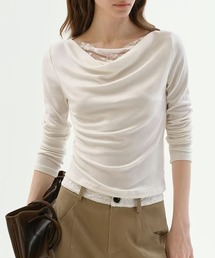 ドレープ 刺繍ディティール トップス FC26S127【Fano Studios】【2026SS】