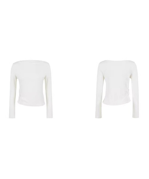 Fano Studios（ファノ ストゥディオズ）の「ドレープ 刺繍ディティール トップス FC26S127【Fano Studios】【2026SS】（Tシャツ/カットソー・レディース・ホワイト・S/M/L）」の10枚目の写真