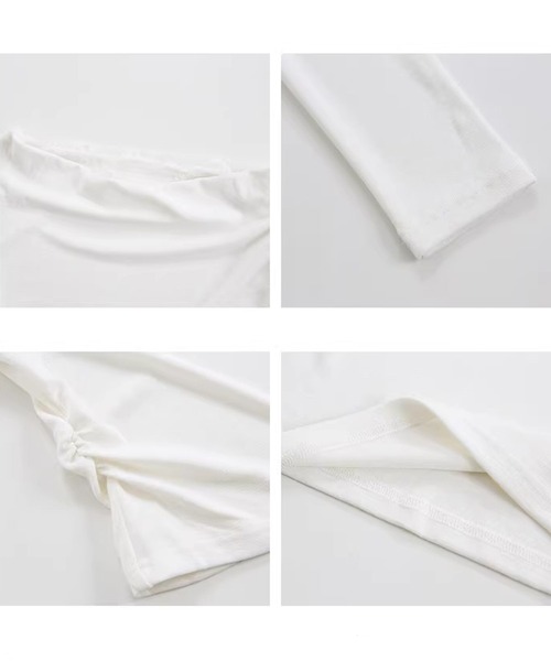 Fano Studios（ファノ ストゥディオズ）の「ドレープ 刺繍ディティール トップス FC26S127【Fano Studios】【2026SS】（Tシャツ/カットソー・レディース・ホワイト・S/M/L）」の11枚目の写真