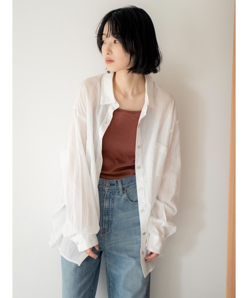 Ungrid（アングリッド）の「パット付きスクエアキャミソール（キャミソール・レディース・ブラウン/アイボリー/ブラック・FREE）」の11枚目の写真