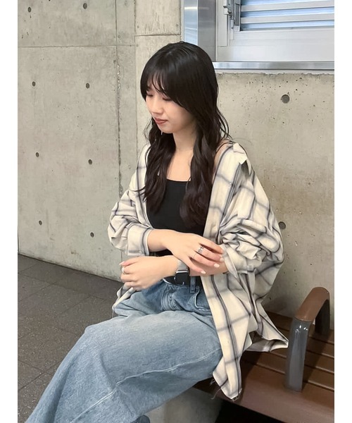 Ungrid（アングリッド）の「パット付きスクエアキャミソール（キャミソール・レディース・ブラウン/アイボリー/ブラック・FREE）」の17枚目の写真