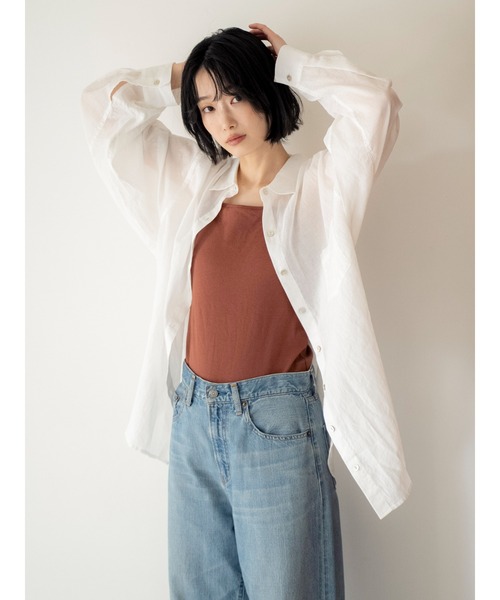 Ungrid（アングリッド）の「パット付きスクエアキャミソール（キャミソール・レディース・ブラウン/アイボリー/ブラック・FREE）」の8枚目の写真