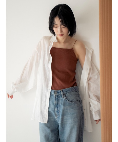 Ungrid（アングリッド）の「パット付きスクエアキャミソール（キャミソール・レディース・ブラウン/アイボリー/ブラック・FREE）」の9枚目の写真