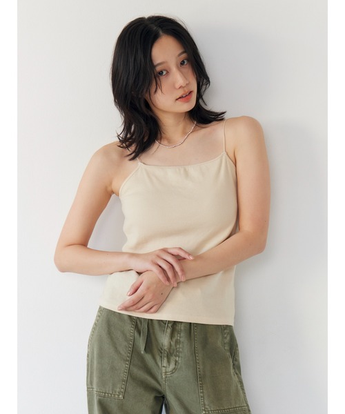 Ungrid（アングリッド）の「パット付きスクエアキャミソール（キャミソール・レディース・ブラウン/アイボリー/ブラック・FREE）」の21枚目の写真