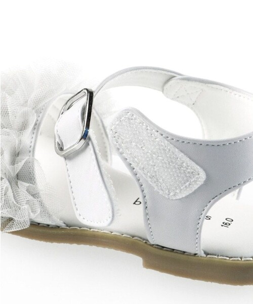 BRANSHES（ブランシェス）の「チュールフリルサンダル（サンダル・キッズ・グレー/ピンク・19.0cm/20.0cm/21.0cm/17.0cm/16.0cm/15.0cm/18.0cm）」の6枚目の写真