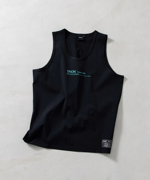 TAION(タイオン)の「【TAION(タイオン)】〈ユニセックス〉ファンクションT UV 接触冷感 抗菌 速乾 ストレッチ ロゴ タンクトップ(タンクトップ・メンズ・ホワイト/ブラック/カーキ・S/M/L/2XL/XL)」の12枚目の写真