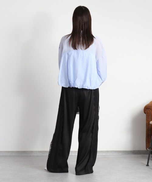 cepo（セポ）の「ピンタックレースパンツ（その他パンツ・レディース・チャコール/ブラック・M）」の6枚目の写真