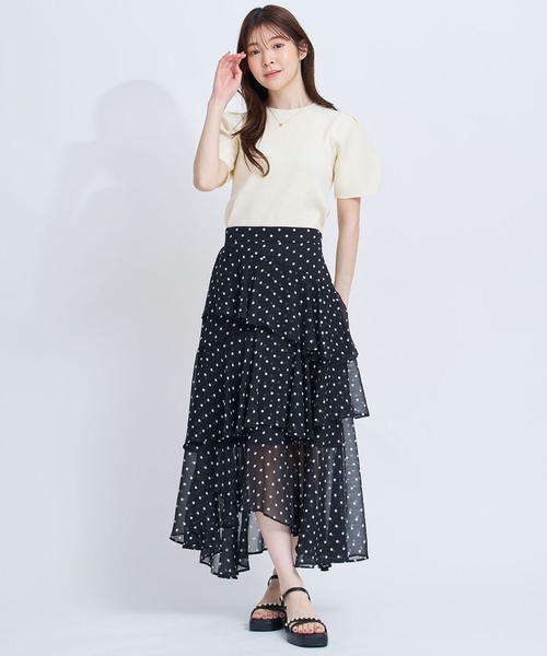 NOELA(ノエラ)の「パフスリーブ総針ニット(ニット/セーター・レディース・オフホワイト/イエロー/モカ/キャメル・フリー)」の18枚目の写真