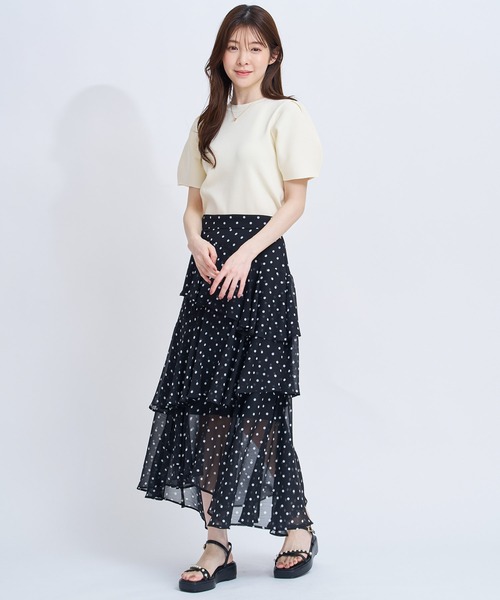 NOELA(ノエラ)の「パフスリーブ総針ニット(ニット/セーター・レディース・オフホワイト/イエロー/モカ/キャメル・フリー)」の19枚目の写真