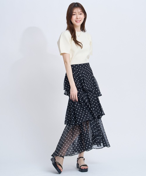 NOELA(ノエラ)の「パフスリーブ総針ニット(ニット/セーター・レディース・オフホワイト/イエロー/モカ/キャメル・フリー)」の20枚目の写真