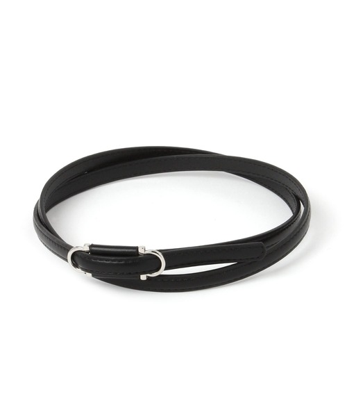 GLOBAL WORK（グローバルワーク）の「ピンレスキレイ目細ベルト/659186（ベルト・レディース・ダークブラウン/ブラウン系その他7/ブラック/シルバー/ブラック系その他・FREE）」の3枚目の写真