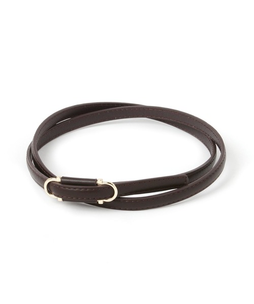 GLOBAL WORK（グローバルワーク）の「ピンレスキレイ目細ベルト/659186（ベルト・レディース・ダークブラウン/ブラウン系その他7/ブラック/シルバー/ブラック系その他・FREE）」の5枚目の写真