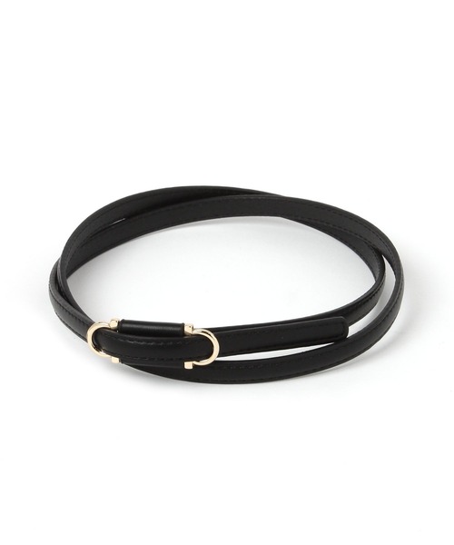 GLOBAL WORK（グローバルワーク）の「ピンレスキレイ目細ベルト/659186（ベルト・レディース・ダークブラウン/ブラウン系その他7/ブラック/シルバー/ブラック系その他・FREE）」の2枚目の写真