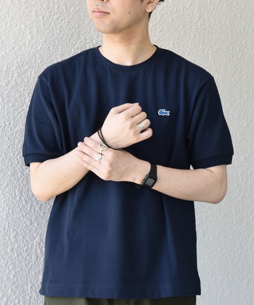 【新品】LACOSTE × JS別注 ミコカノコ 半袖Tシャツ 黒 FR4 LACOSTE / ラコステ 別注 ミコカノコ クルーネック Tシャツ（Tシャツ