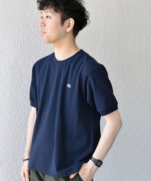 LACOSTE(ラコステ)の「【SHIPS any別注】LACOSTE: ワンポイント ロゴ ピケ クルーネック Tシャツ 26SS◇(Tシャツ/カットソー・メンズ・ベージュ/ネイビー/ホワイト・X-LARGE/LARGE/MEDIUM/XX-LARGE)」の6枚目の写真