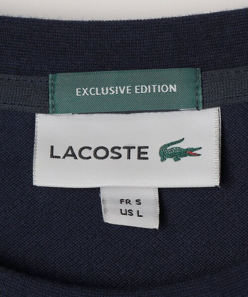 LACOSTE(ラコステ)の「【SHIPS any別注】LACOSTE: ワンポイント ロゴ ピケ クルーネック Tシャツ 26SS◇(Tシャツ/カットソー・メンズ・ベージュ/ネイビー/ホワイト・X-LARGE/LARGE/MEDIUM/XX-LARGE)」の10枚目の写真