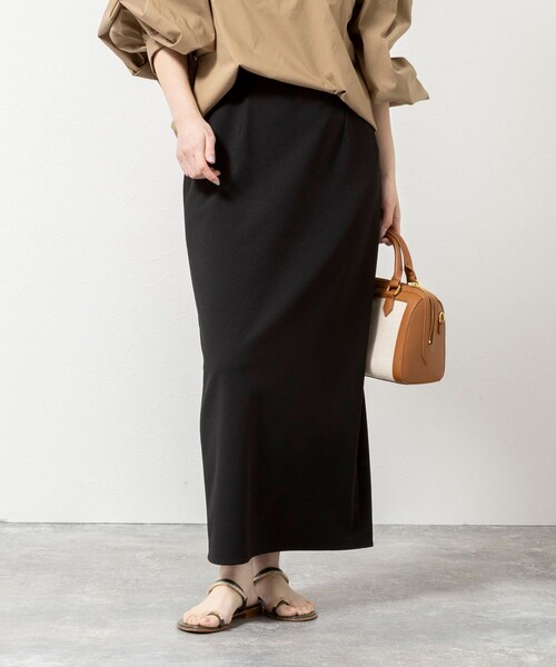 NOLLEY’S Sophi(ノーリーズソフィ)の「《セットアップ対応》ウォッシャブルマルチファンクションタイトスカート(スカート・レディース・ブラック/オフホワイト・34/36/38/40)」の2枚目の写真