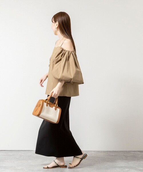 NOLLEY’S Sophi(ノーリーズソフィ)の「《セットアップ対応》ウォッシャブルマルチファンクションタイトスカート(スカート・レディース・ブラック/オフホワイト・34/36/38/40)」の4枚目の写真