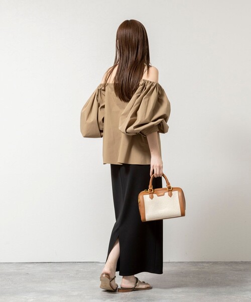 NOLLEY’S Sophi(ノーリーズソフィ)の「《セットアップ対応》ウォッシャブルマルチファンクションタイトスカート(スカート・レディース・ブラック/オフホワイト・34/36/38/40)」の5枚目の写真