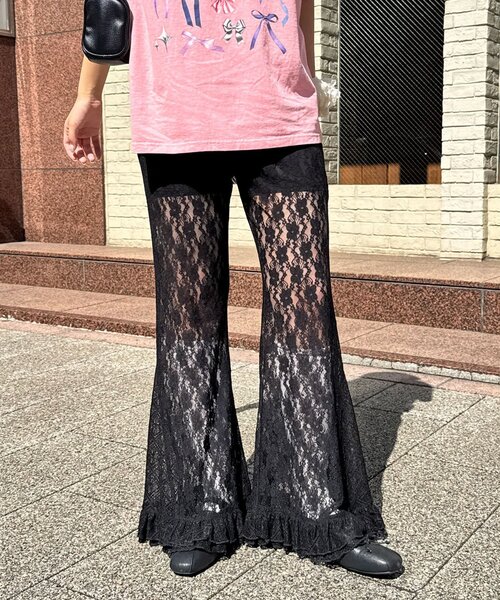 CIAOPANIC(チャオパニック)の「レースフレアレイヤードフリルパンツ(その他パンツ・レディース・ブラック/ホワイト/アイボリー・0/1)」の22枚目の写真
