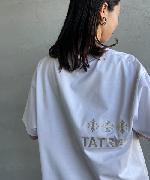 TATRAS（タトラス）の「[TATRAS/タトラス] NUNKI ブランド刺繍ロゴ ショートスリーブTシャツ（Tシャツ/カットソー・レディース・ブラック/ホワイト・1/2/3）」の12枚目の写真