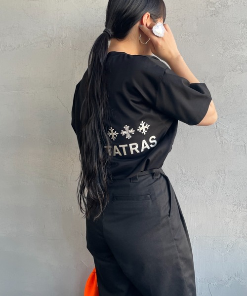 TATRAS（タトラス）の「[TATRAS/タトラス] NUNKI ブランド刺繍ロゴ ショートスリーブTシャツ（Tシャツ/カットソー・レディース・ブラック/ホワイト・1/2/3）」の14枚目の写真