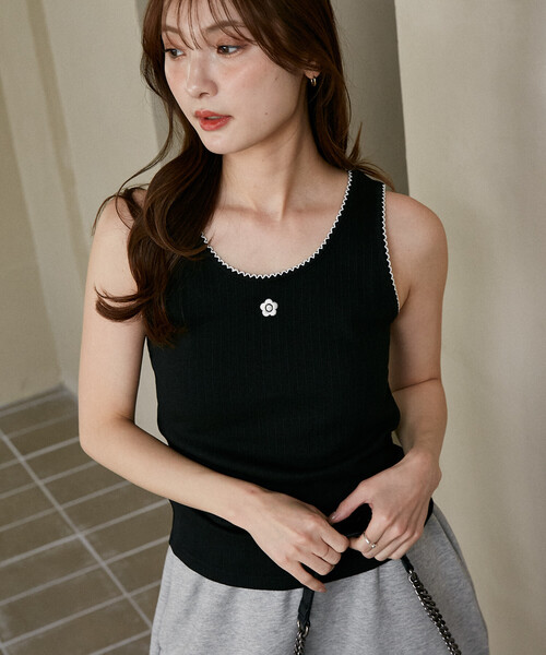 （タンクトップのみ）ANDMARY Mary tops set アンドマリー ANDMARY】Mary tops set