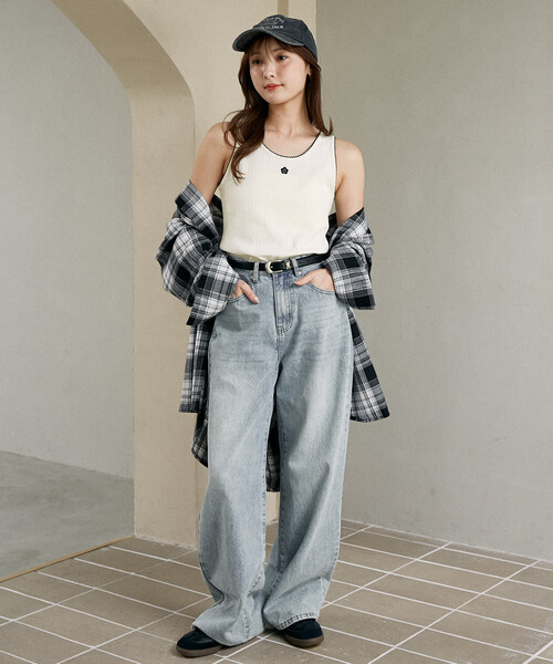 MARY QUANT × PUBLUX/マリークワント ピコレース ワンポイント タンク