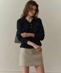 FOR YOUR EYES ONLY（フォー ユア アイズ オンリー）の「Aube Soft Collar Knit (Navy)（ニット/セーター）」